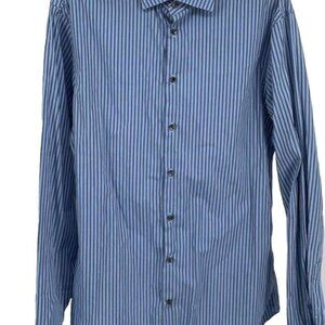 Armani Collezioni Italian Mens Sz 41 (16) L Long Sleeve Button Up Dress Shirt